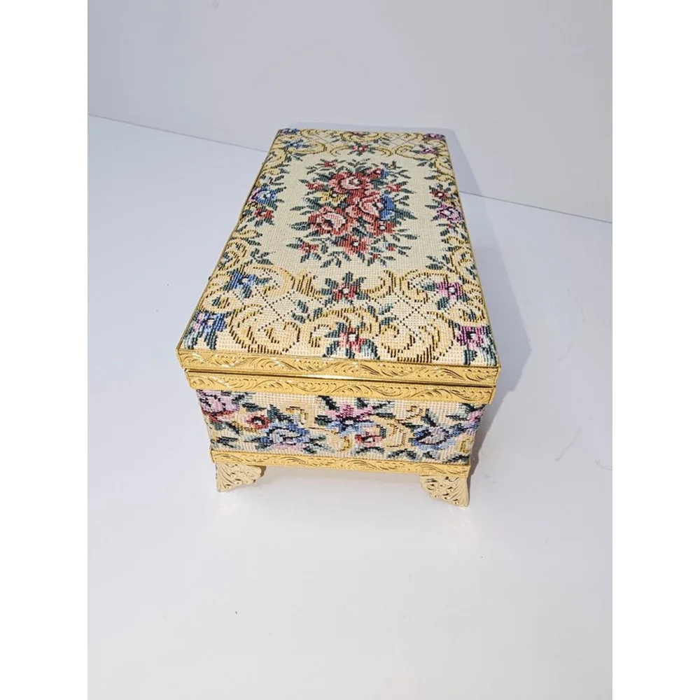 Floral Tapestry Jewelry Box